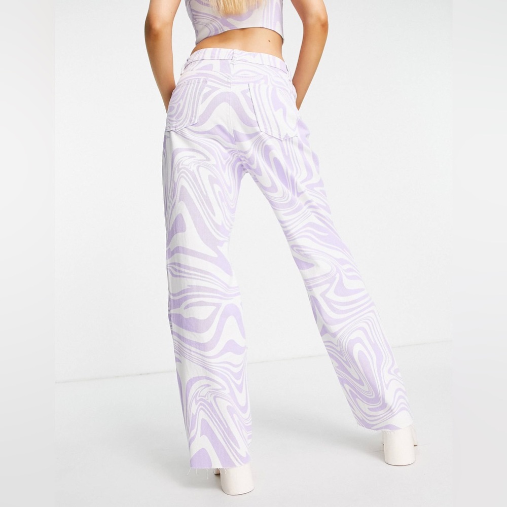 Signature8 Wide Leg Jean in Lilac Swirl - Picture 2 of 13